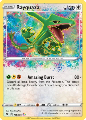 Rayquaza Pokémon Vivid Voltage #138 Holo