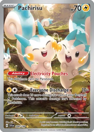 Pachirisu Pokémon Scarlet & Violet #208 Holo