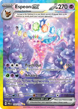 Espeon ex Pokémon Prismatic Evolutions #155 Holo