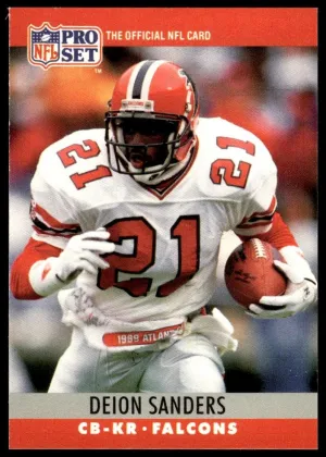 Deion Sanders 1990 Pro Set Football #36