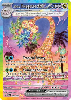 Alolan Exeggutor ex Pokémon Surging Sparks #242 Holo