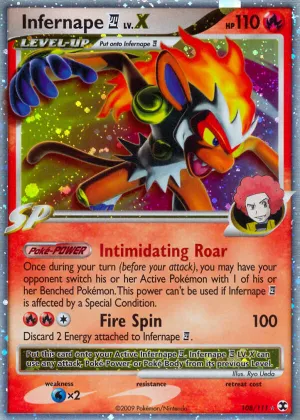 Infernape E4 LV.X Pokémon Rising Rivals #108 Holo