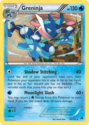 Greninja Pokémon BREAKpoint #40 Reverse Holo
