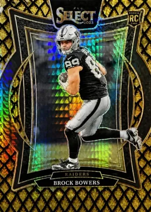 Brock Bowers 2024 Panini Select Concourse Football Gold Dragon Scale #31