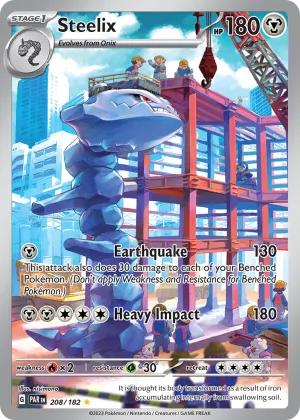 Steelix Pokémon Paradox Rift #208 Holo