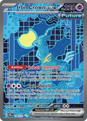 Iron Crown ex Pokémon Prismatic Evolutions #158 Holo