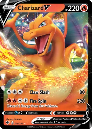 Charizard V Pokémon Darkness Ablaze #19 Holo