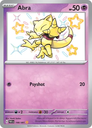 Abra Pokémon Paldean Fates #148 Holo