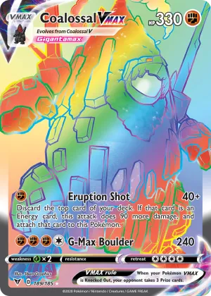 Coalossal VMAX Pokémon Vivid Voltage #189 Holo