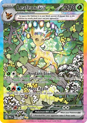 Leafeon ex Pokémon Prismatic Evolutions #144 Holo