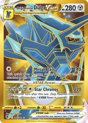 Origin Forme Dialga VSTAR Pokémon Astral Radiance #210 Holo