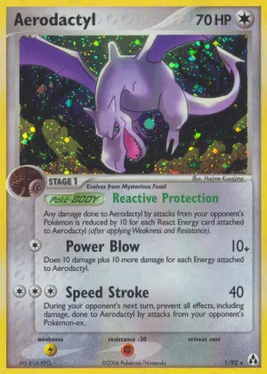 Aerodactyl Pokémon Legend Maker #1 Reverse Holo