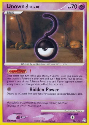 Unown [?] Pokémon Legends Awakened #82 Reverse Holo