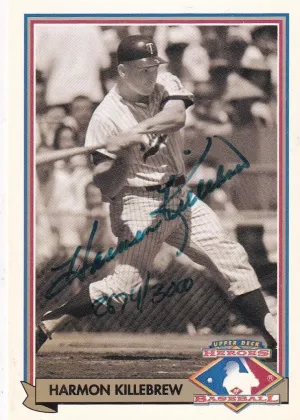 Harmon Killebrew 1991 Upper Deck Heroes of Baseball Auto Baseball #H1