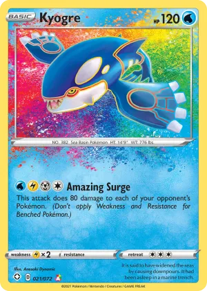 Kyogre Pokémon Shining Fates #21 Holo
