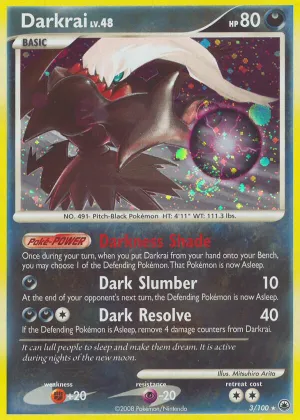 Darkrai Pokémon Majestic Dawn #3 Holo