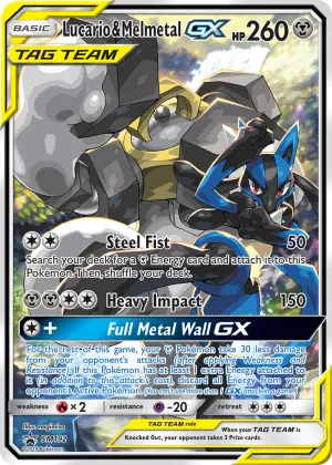 Lucario & Melmetal-GX Pokémon SM Black Star Promos #SM192 Holo