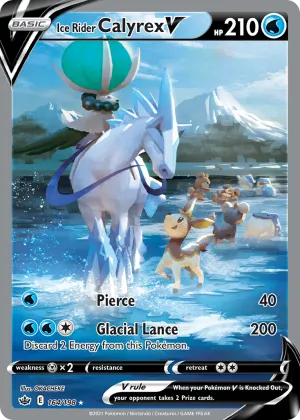 Ice Rider Calyrex V Pokémon Chilling Reign #164 Holo