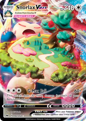 Snorlax VMAX Pokémon Sword & Shield #142 Holo