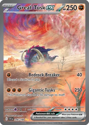 Great Tusk ex Pokémon Scarlet & Violet #246 Holo