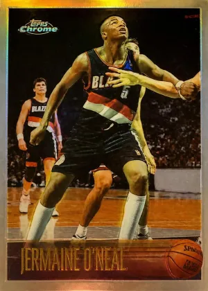 Jermaine O'Neal 1996 Topps Chrome Basketball Refractor #191