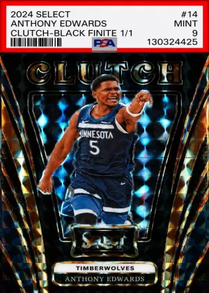 Anthony Edwards 2024 Panini Select Clutch Basketball Black Finite #14
