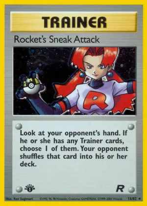 Rocket's Sneak Attack Pokémon Team Rocket #16 1st Edition Holo