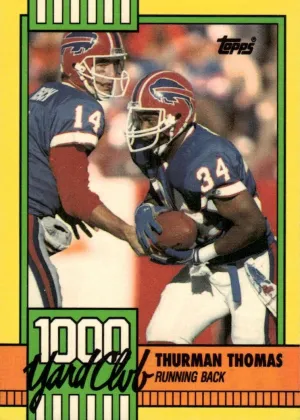 Thurman Thomas 1990 Topps 1000 Yard Club Football #11