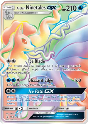Alolan Ninetales-GX Pokémon Guardians Rising #150 Holo