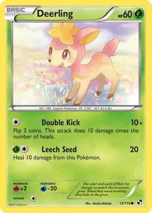 Deerling Pokémon Black & White #13 Reverse Holo