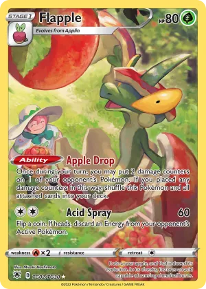 Flapple Pokémon Astral Radiance Trainer Gallery #TG02 Holo