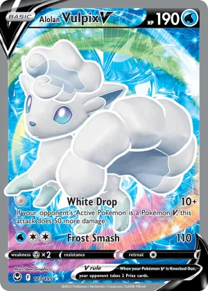 Alolan Vulpix V Pokémon Silver Tempest #173 Holo