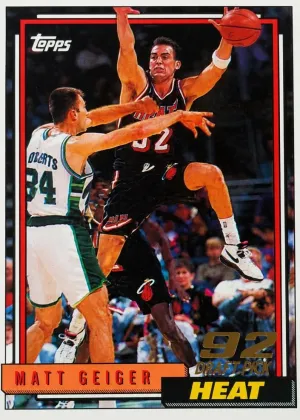 Matt Geiger 1992 Topps Basketball #322
