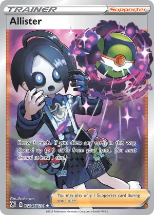 Allister Pokémon Astral Radiance Trainer Gallery #TG24 Holo