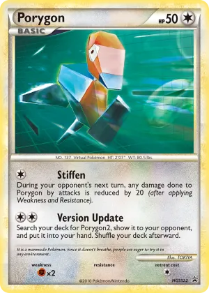Porygon Pokémon HGSS Black Star Promos #HGSS22 Holo