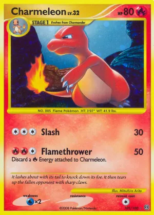 Charmeleon Pokémon Stormfront #102 Holo