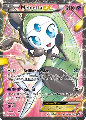 Meloetta-EX Pokémon Legendary Treasures #RC25 Holo