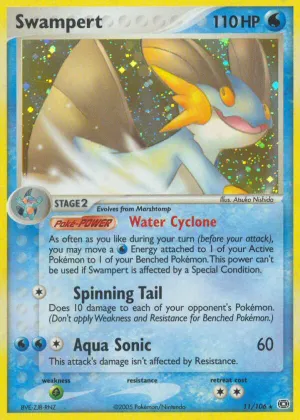 Swampert Pokémon Emerald #11 Reverse Holo