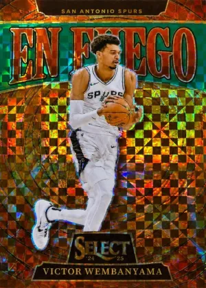 Victor Wembanyama 2024 Panini Select En Fuego Basketball Green #8