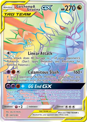 Garchomp & Giratina-GX Pokémon Unified Minds #247 Holo