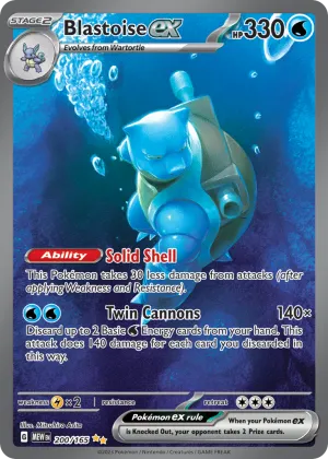 Blastoise ex Pokémon 151 #200 Holo