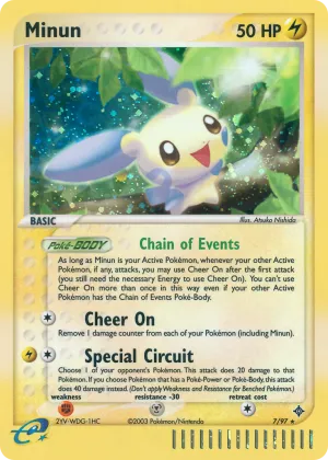 Minun Pokémon Dragon #7 Holo