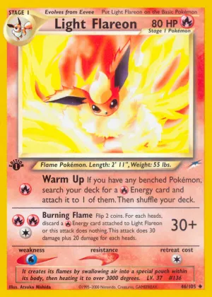 Light Flareon Pokémon Neo Destiny #46 1st Edition