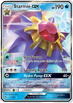 Starmie-GX Pokémon Hidden Fates #14 Holo