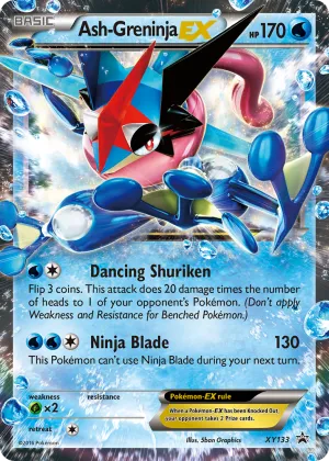 Ash-Greninja-EX Pokémon XY Black Star Promos #XY133 Holo