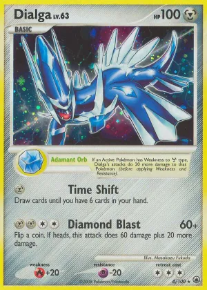 Dialga Pokémon Majestic Dawn #4 Holo