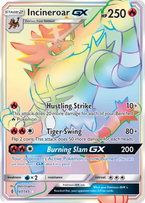 Incineroar-GX Pokémon Guardians Rising #147 Holo