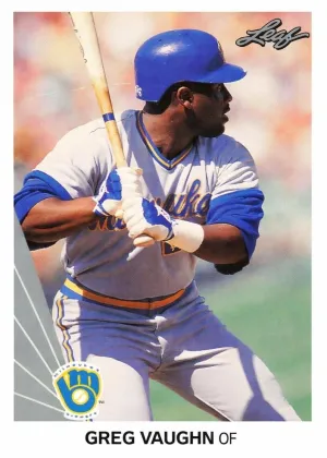 Greg Vaughn 1990 Leaf Baseball #111