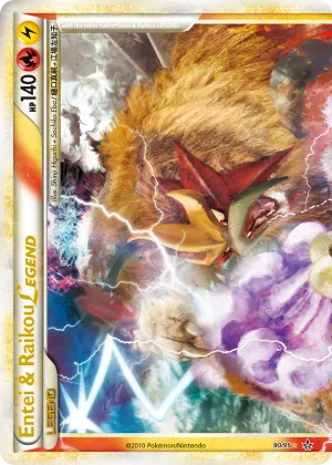 Entei & Raikou LEGEND Pokémon HS—Unleashed #90 Holo