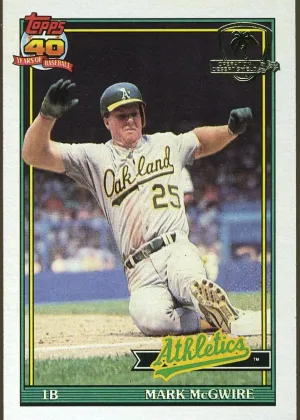 Mark McGwire 1991 Topps Desert Shield Baseball #270